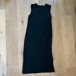 Universal Thread Black Midi Sleeveless Tshirt Dress Cotton Womens Size Small